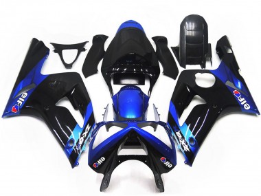 2003-2004 Blue Glossy Black Elf Kawasaki ZX6R Motorcycle Fairings Australia