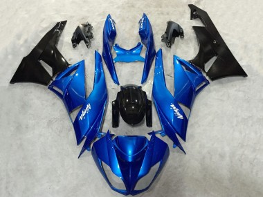 2009-2012 Blue Glossy Black Kawasaki ZX6R Motorcycle Fairing Australia
