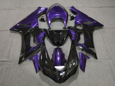 2005-2006 Purple Glossy Black Kawasaki ZX6R Motorcycle Fairings Australia