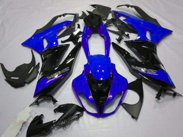2009-2012 Blue Glossy Black Kawasaki ZX6R Motorcycle Fairings Australia