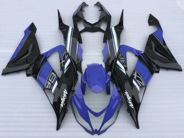 2013-2018 Blue Black White Kawasaki ZX6R Motorcycle Fairings Australia