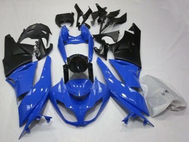 2009-2012 Blue Glossy Black Matte Black Kawasaki ZX6R Motorcycle Fairings Australia