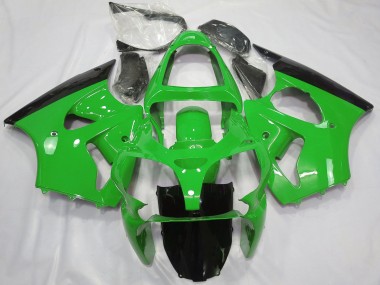 2000-2002 Green Glossy Black Kawasaki ZX6R Motorcycle Fairings Australia
