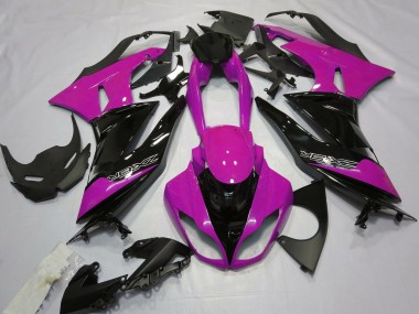 2009-2012 Pink Glossy Black Kawasaki ZX6R Motorcycle Fairings Australia