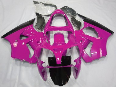 2000-2002 Pink Glossy Black Kawasaki ZX6R Motorcycle Fairings Australia