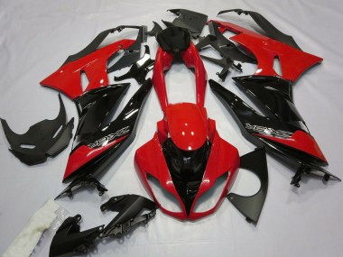 2009-2012 Red Glossy Black Kawasaki ZX6R Motorcycle Fairings Australia