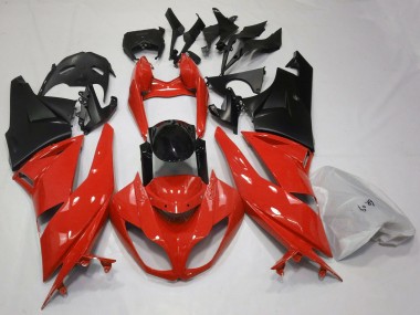 2009-2012 Red Glossy Black Matte Black Kawasaki ZX6R Motorcycle Fairings Australia