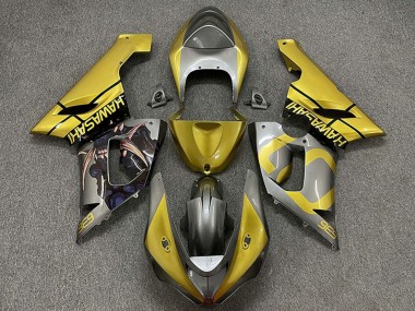 2005-2006 Gold Silver Kawasaki ZX6R Motorcycle Fairings Australia