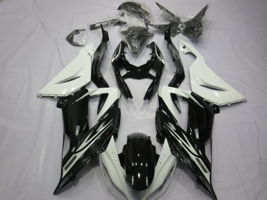 2013-2018 White Glossy Black Kawasaki ZX6R Motorcycle Fairings Australia