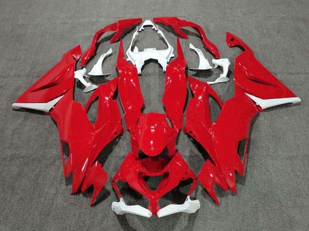 2019-2022 White Red Kawasaki ZX6R Motorcycle Fairings Australia