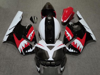 2002-2006 Red Black White Shark Kawasaki ZX12R Motorcycle Fairings Australia