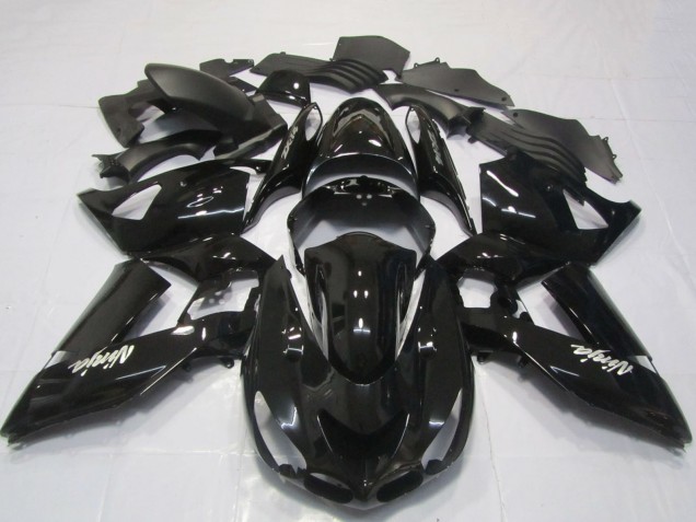 2006-2011 Glossy Black White Ninja Kawasaki ZX14R Motorcycle Fairings Australia