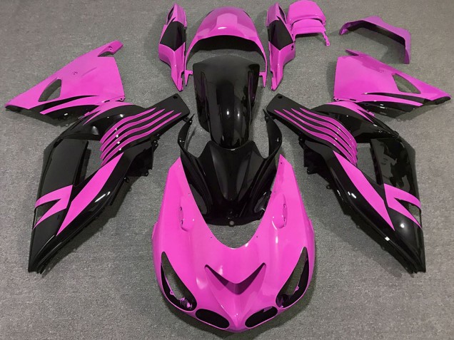 2006-2011 Pink Glossy Black Kawasaki ZX14R Motorcycle Fairings Australia