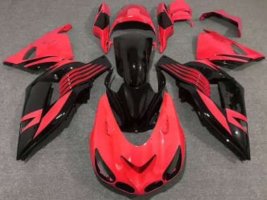 2006-2011 Red Glossy Black Kawasaki ZX14R Motorcycle Fairing Australia