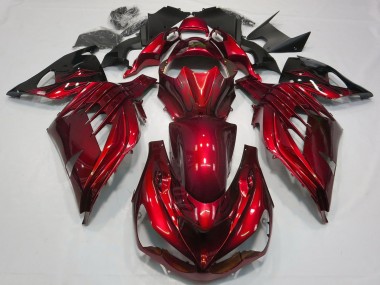 2012-2024 Red Glossy Black Kawasaki ZX14R Motorcycle Fairing Australia