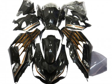 2012-2024 Glossy Black Orange Kawasaki ZX14R Motorcycle Fairings Australia