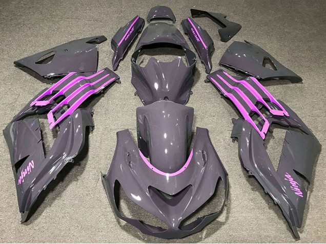 2012-2024 Nardo Grey Pink Kawasaki ZX14R Motorcycle Fairings Australia