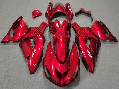 2006-2011 Red White Ninja Kawasaki ZX14R Motorcycle Fairings Australia
