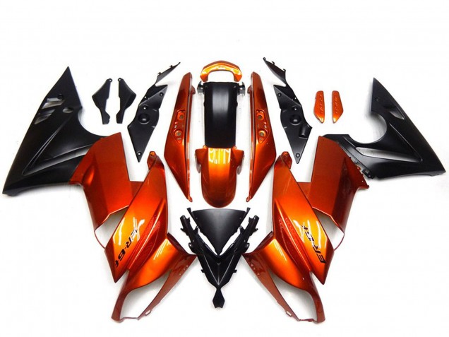 2009-2011 Orange Black Kawasaki Ninja 650R Motorcycle Fairings Australia