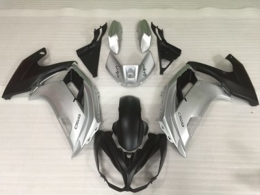 2009-2011 Silver Matte Black Kawasaki Ninja 650R Motorcycle Fairings Australia