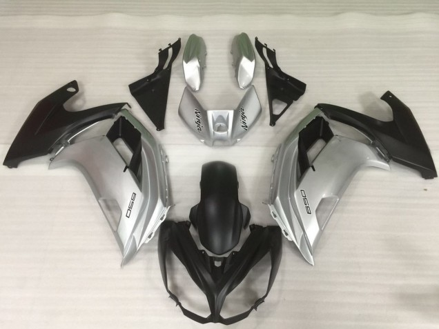 2009-2011 Silver Matte Black Kawasaki Ninja 650R Motorcycle Fairings Australia