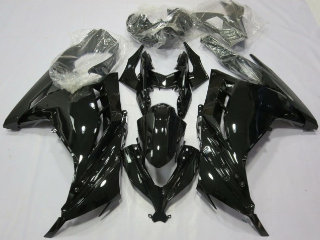 2013-2024 Glossy Black Kawasaki Ninja 300 Motorcycle Fairings Australia