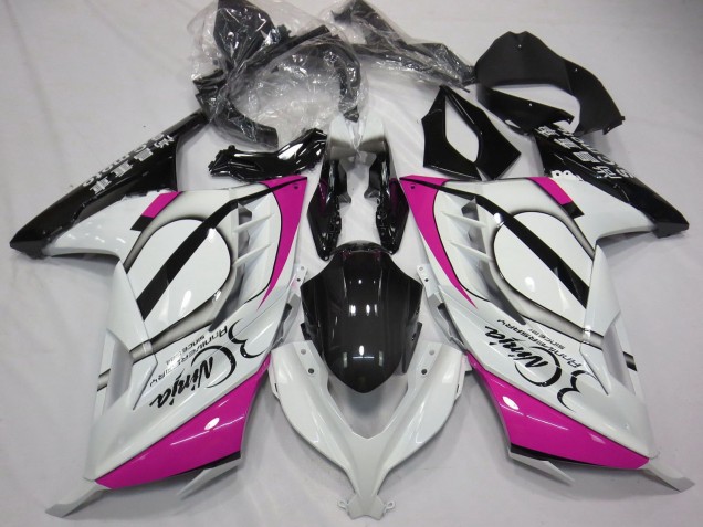 2013-2024 Glossy White Pink Black Kawasaki Ninja 300 Motorcycle Fairings Australia