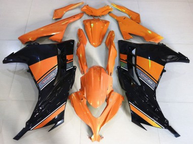 2013-2024 Orange Black Kawasaki Ninja 300 Motorcycle Fairings Australia