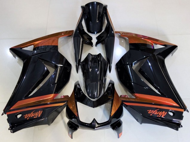 2008-2012 Glossy Black Orange Kawasaki Ninja 250 Motorcycle Fairings Australia