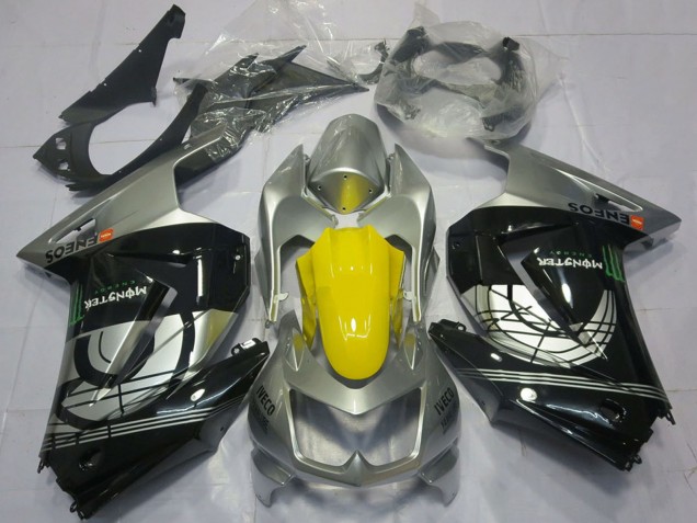 2008-2012 Silver Yellow Glossy Black Kawasaki Ninja 250 Motorcycle Fairings Australia