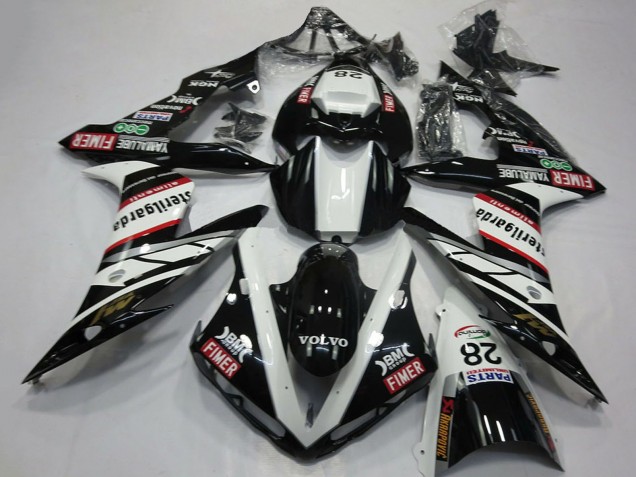 2004-2006 White Black Volvo Fimer Yamalube Sterilgarda 28 Yamaha R1 Motorcycle Fairings Australia