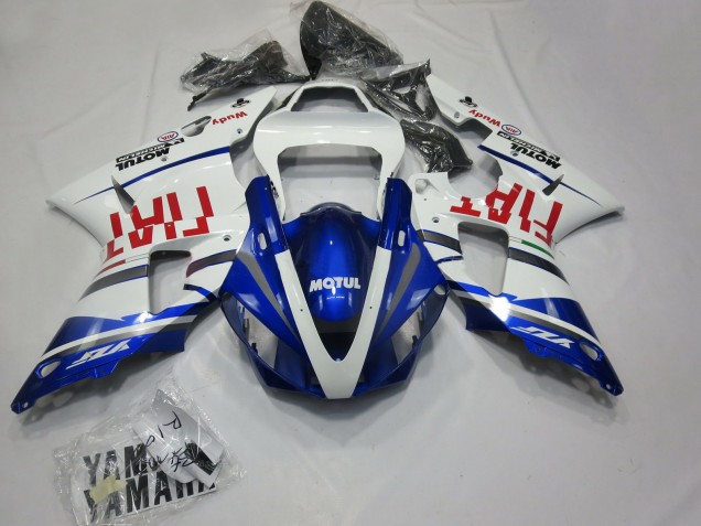 2000-2001 White Blue Red Fiat Motul Yamaha R1 Motorcycle Fairings Australia