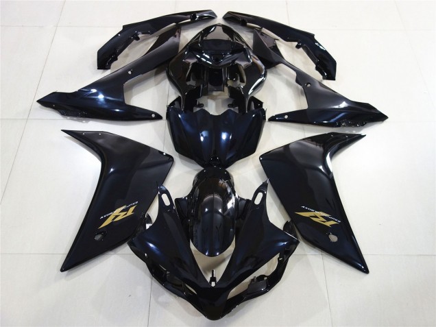 2007-2008 Glossy Black Dark Blue Gold Decal Yamaha R1 Motorcycle Fairings Australia