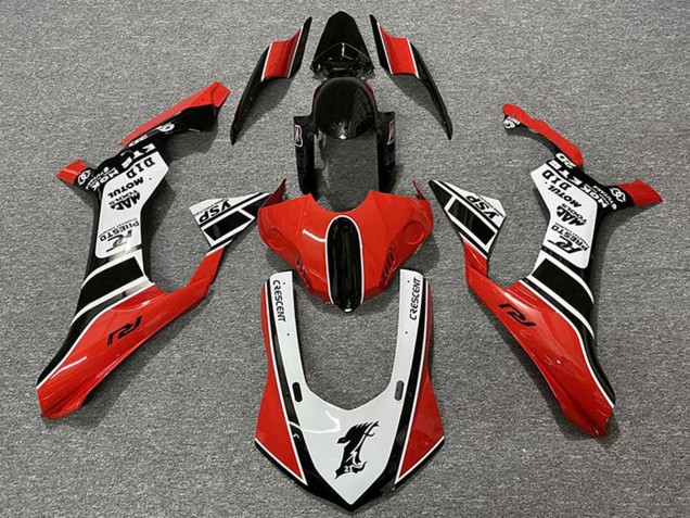 2015-2019 White Red Glossy Black Motul YSP Yamaha R1 Motorcycle Fairings Australia