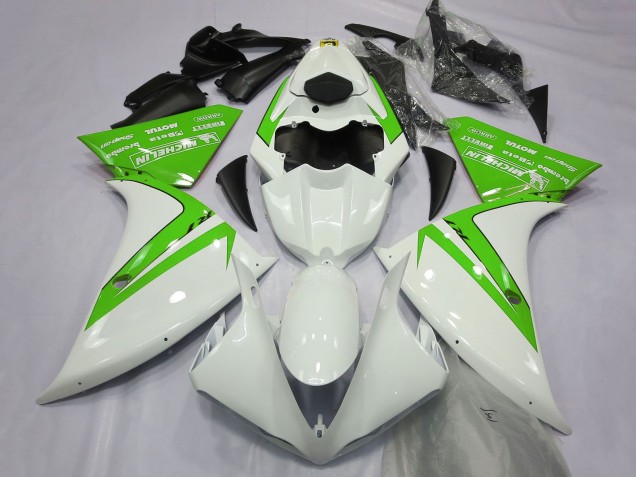 2012-2014 White Green Yamaha R1 Motorcycle Fairings Australia