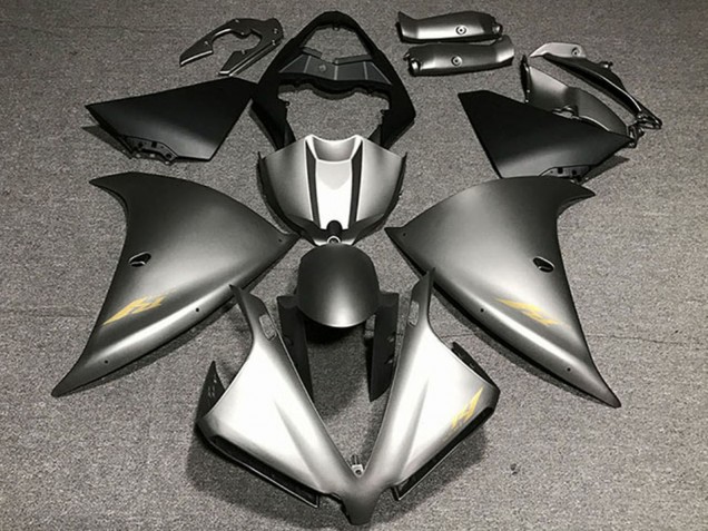 2012-2014 Matte Grey Gold Decals Yamaha R1 Motorcycle Fairings Australia