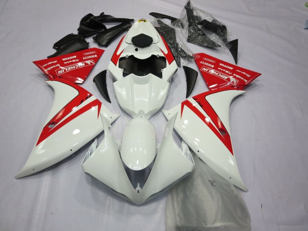 2012-2014 White Red Yamaha R1 Motorcycle Fairings Australia
