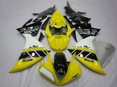 2012-2014 White Yellow Glossy Black Yamaha R1 Motorcycle Fairings Australia