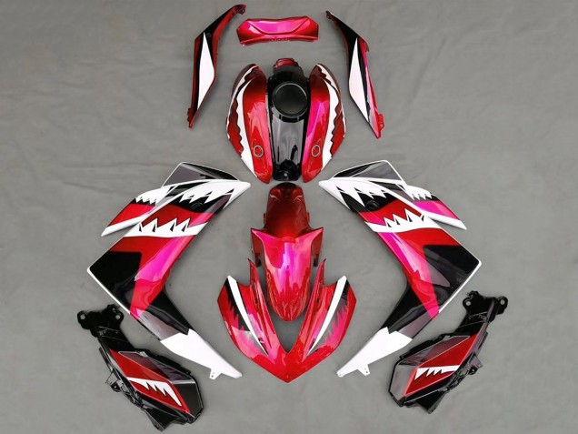 2015-2018 Red White Black Shark Yamaha R3 Motorcycle Fairings Australia