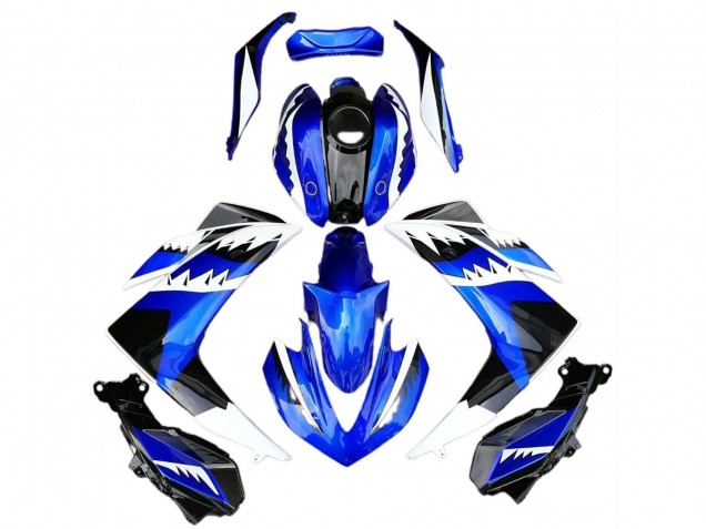 2015-2018 Blue White Black Shark Yamaha R3 Motorcycle Fairings Australia
