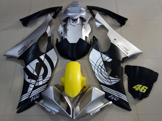 2008-2016 Silver Yellow Matte Black ENEOS 46 Yamaha R6 Motorcycle Fairings Australia