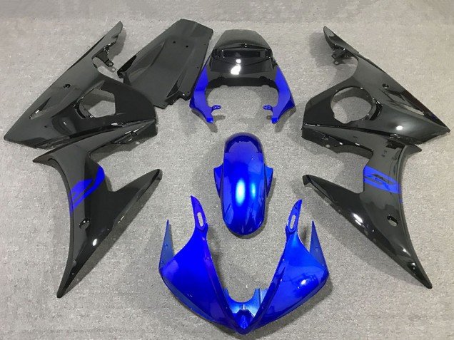 2003-2004 Blue Glossy Black Yamaha R6 Motorcycle Fairings Australia