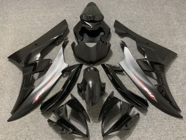 2006-2007 Glossy Black Silver Yamaha R6 Motorcycle Fairings Australia