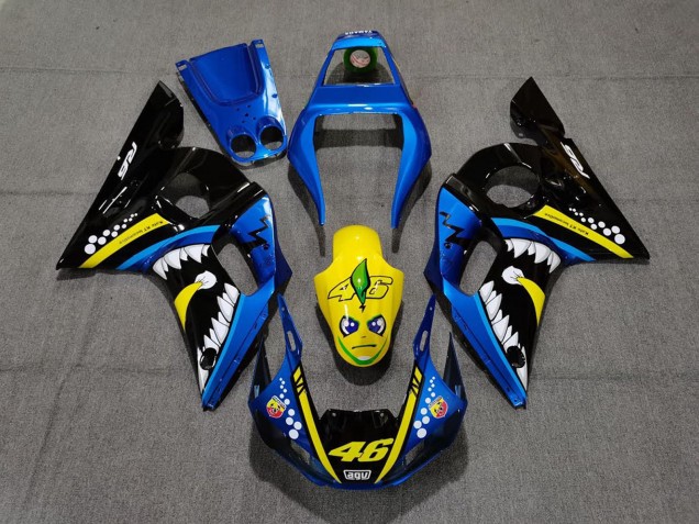 1998-2002 Blue Yellow Black Shark 46 Yamaha R6 Motorcycle Fairings Australia