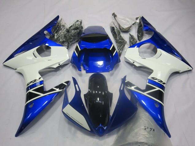 2003-2004 Blue White Glossy Black OEM Style Yamaha R6 Motorcycle Fairings Australia