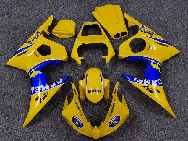 2005 Yellow Blue White Camel Motul Yamaha R6 Motorcycle Fairings Australia