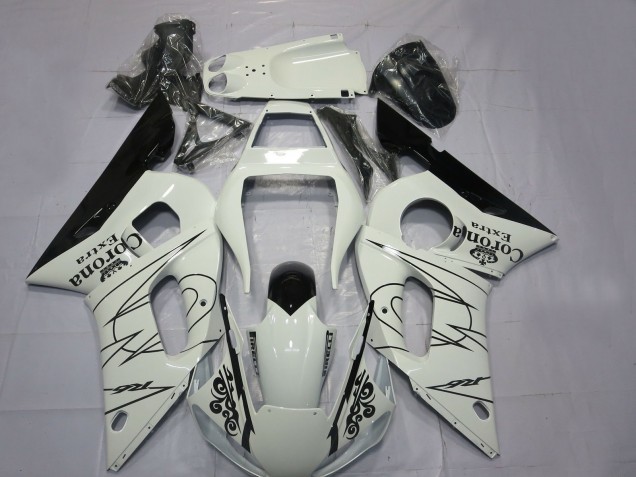 1998-2002 White Black Corona Motul Yamaha R6 Motorcycle Fairings Australia