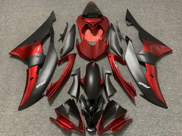 2008-2016 Red Matte Black Yamaha R6 Motorcycle Fairings Australia
