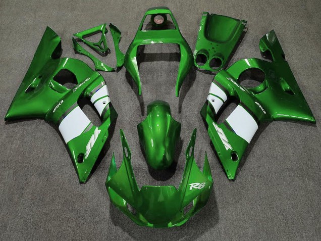 1998-2002 Green White Yamaha R6 Motorcycle Fairing Australia