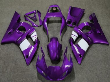 1998-2002 Dark Purple White Yamaha R6 Motorcycle Fairings Australia
